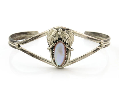 Navajo Cuff Bracelet Sterling Silver Authentic Pink Muscle Native Artist