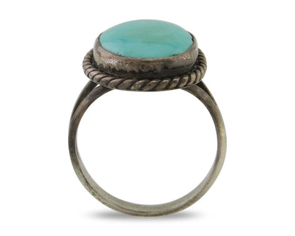 Navajo Handmade Ring 925 Silver Natural Turquoise Native Artist C.80's