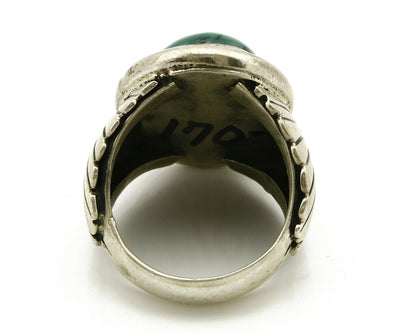 Navajo Ring .925 SOLID Silver China Mountain Turquoise Signed Doug Zachary C.80