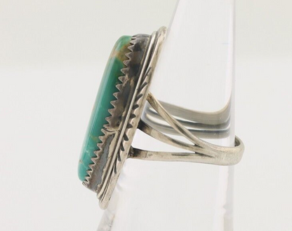 Navajo Ring 925 Silver Natural Blue Turquoise Artist Signed USA C.80's