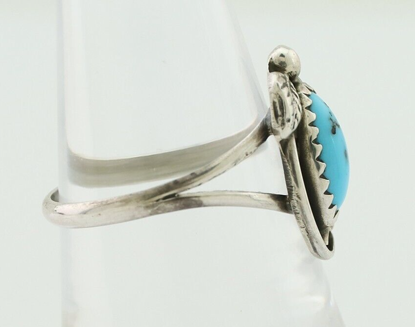 Navajo Handmade Ring 925 Silver Sleeping Beauty Artist Signed SC C.80's