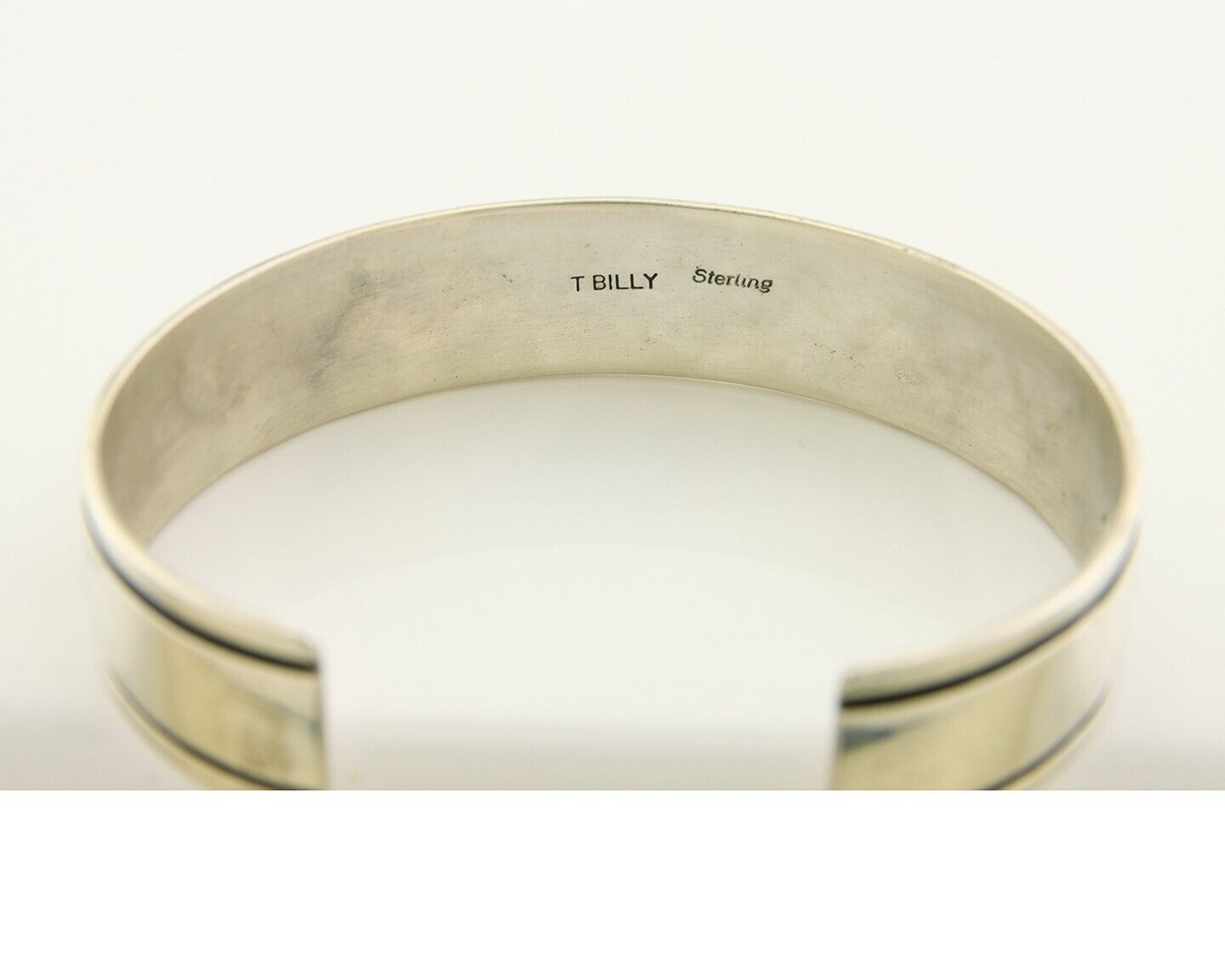 Navajo Bracelet 925 Silver Handmade Cuff Artist Signed Tom Billy C.80's