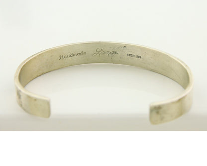 Navajo Bracelet 925 Silver Handmade Cuff Artist Signed Troy Laner C.80's