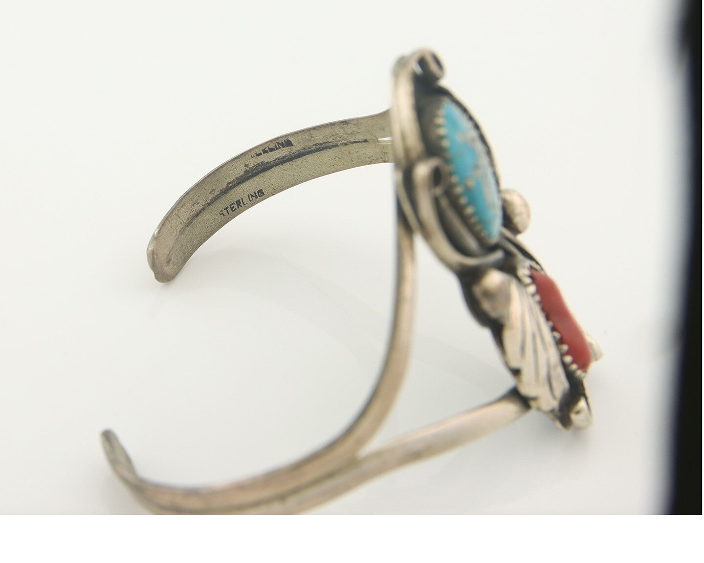 Vintage Navajo Bracelet 925 Silver Handmade Authentic Gemstone Traditional