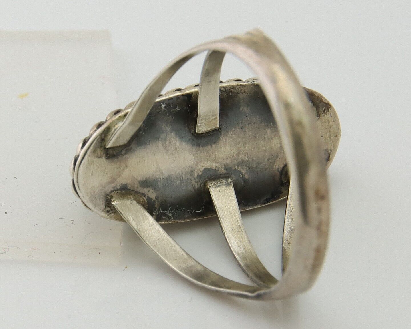 Navajo Ring 925 Sterling Silver Turquoise Native American Artist C.80's