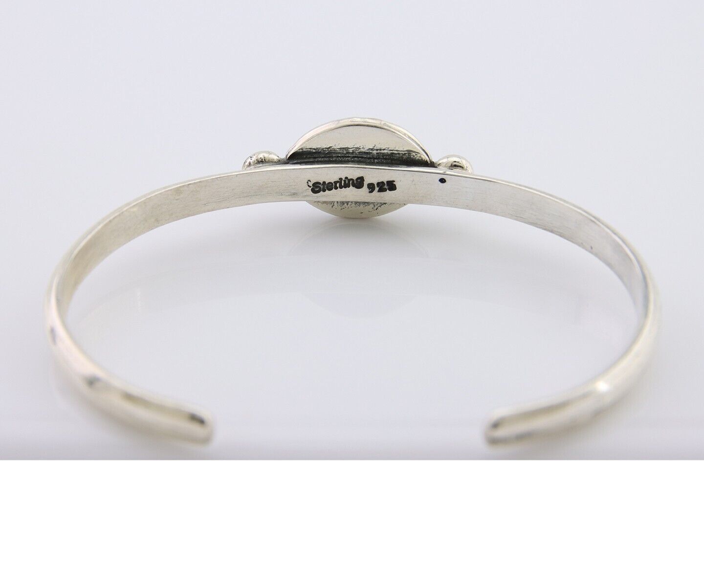 Navajo Bracelet 925 Silver Natural Turquoise Native American Artist C.80's