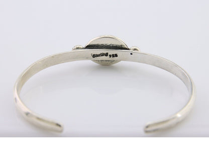 Navajo Bracelet 925 Silver Natural Turquoise Native American Artist C.80's