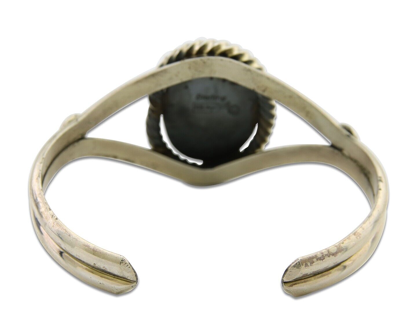 Navajo Bracelet 925 Silver Cuff Turquoise Handmade Artist Signed MM Rogers C80's