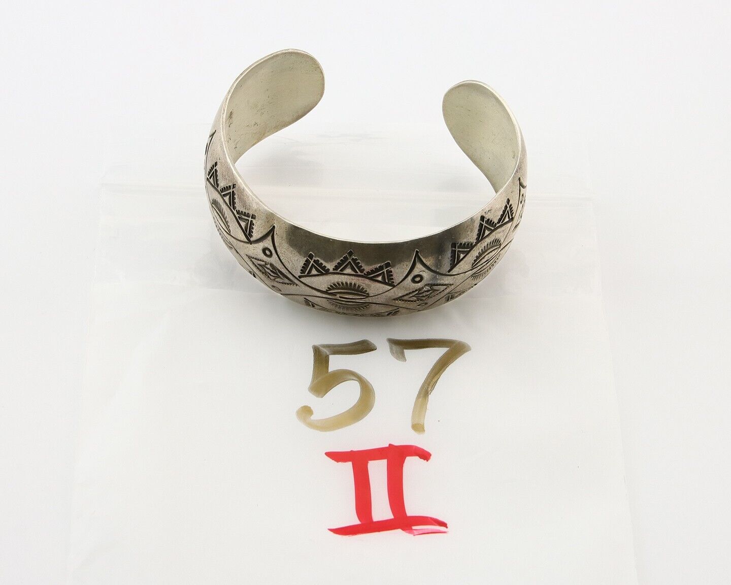 Navajo Bracelet 925 Silver Handmade Artist Signed Wilbur Tracy C.80s