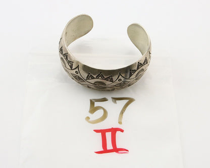 Navajo Bracelet 925 Silver Handmade Artist Signed Wilbur Tracy C.80s