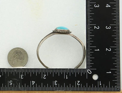 Navajo Cuff Bracelet Sterling Silver Vintage Turquoise Handmade Native Artist