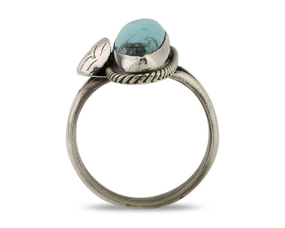 Navajo Handmade Ring 925 Silver Natural Turquoise Native American Artist C.80's