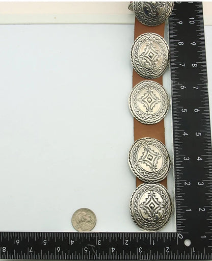 Navajo Concho Belt Sterling Silver Handmade Vintage