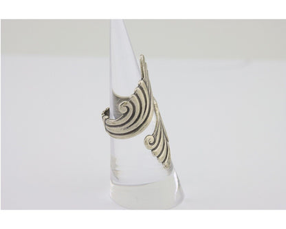 Navajo Adjustable Full Finger Ring 925 Silver Native American Size 5-9 C.80's