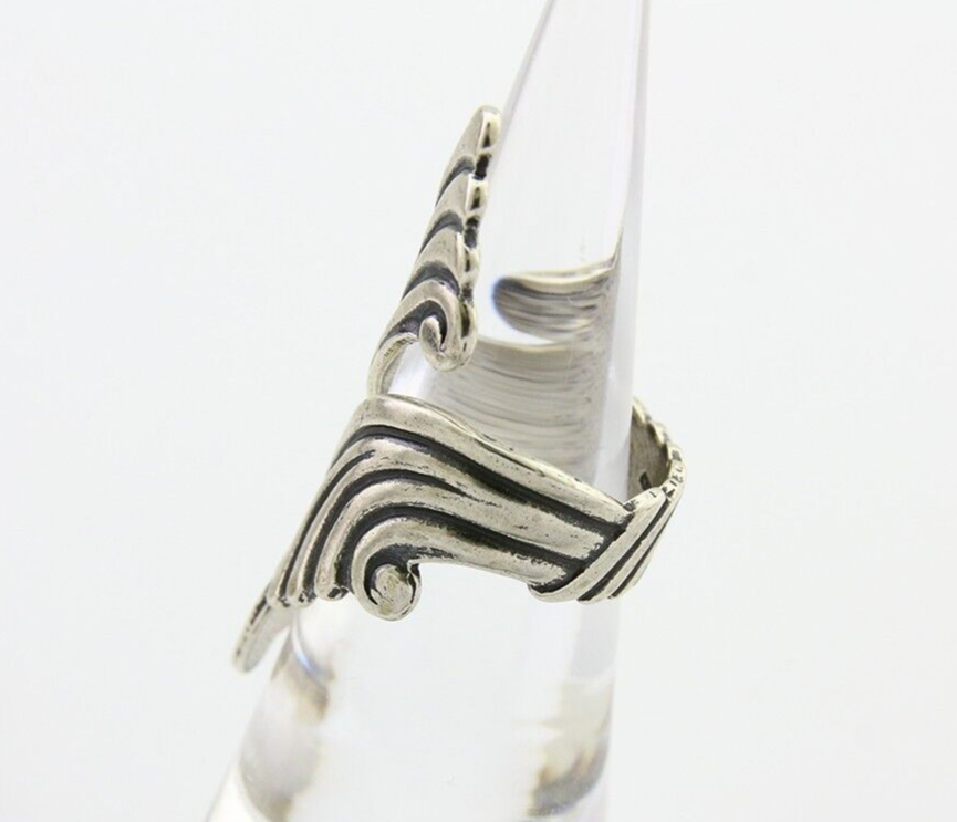 Navajo Adjustable Full Finger Ring 925 Silver Native American Size 5-9 C.80's