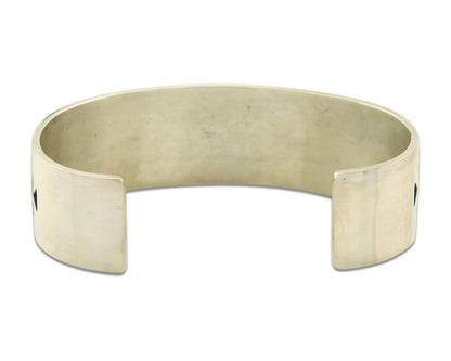 Navajo Bracelet 925 Silver Artist Signed Troy Laner Cuff C.80's