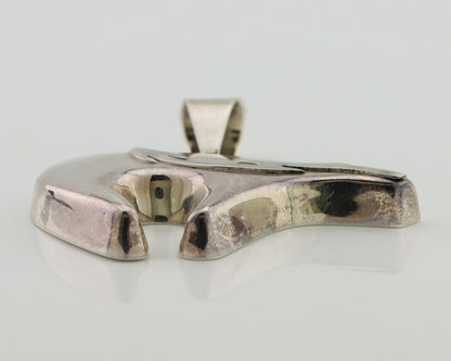 Navajo Spirit Bear Pendant 925 Sterling Silver Native C C.80's