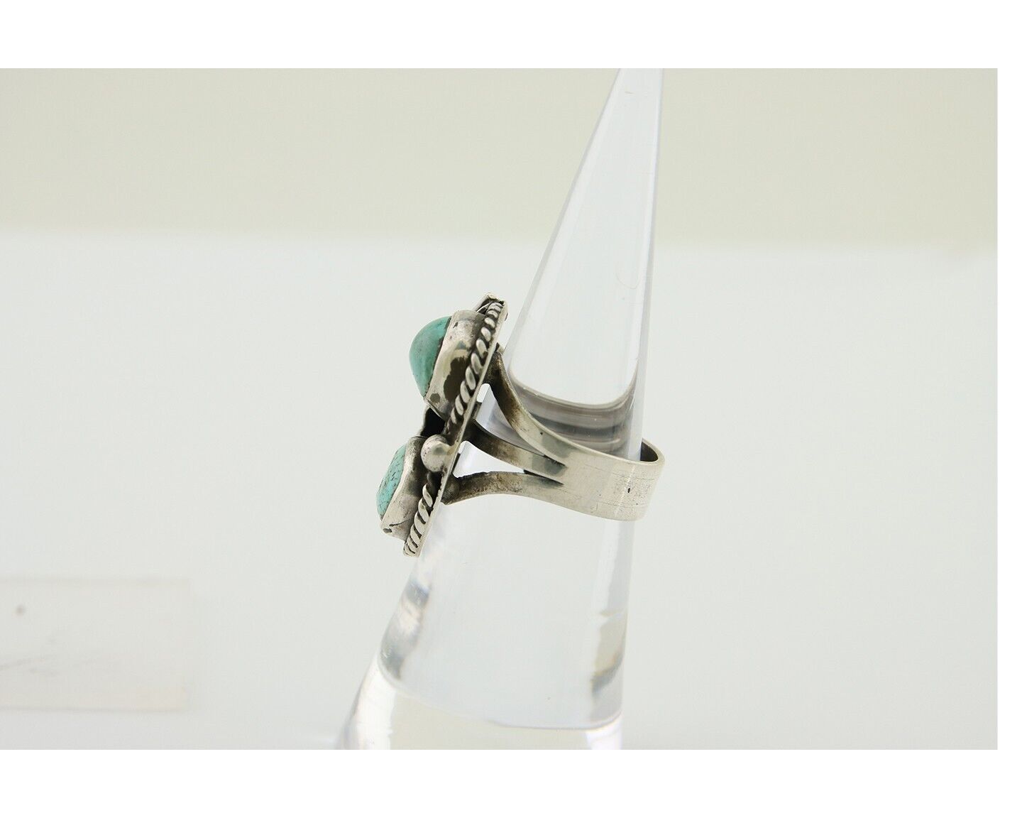 Navajo Handmade Ring 925 Silver Turquoise Native Artist C.80's