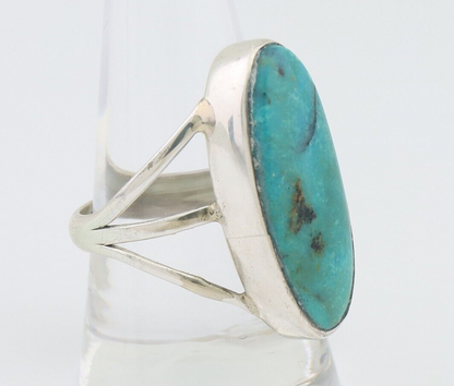 Mens Navajo Ring 925 Silver Natural Turquoise Native American Artist C.80's