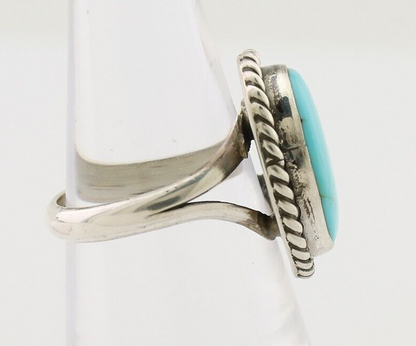 Navajo Ring 925 Silver Natural Blue Turquoise Native American Artist C.80's