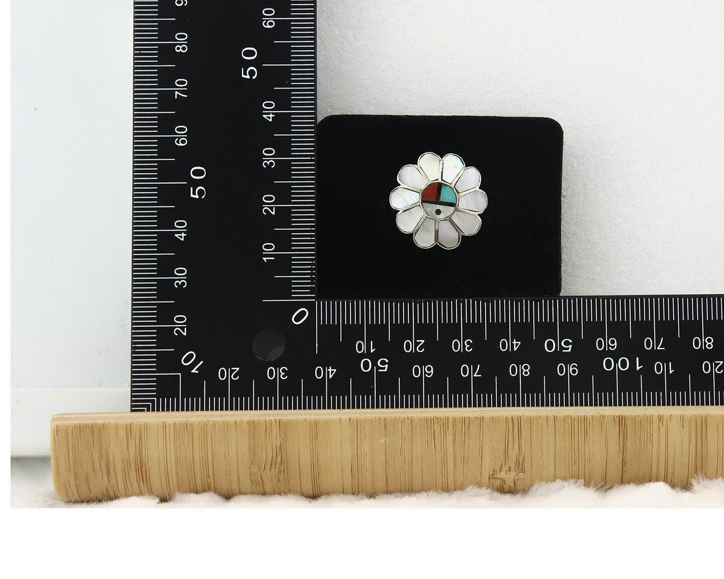 Vintage Zuni Ring 925 Sterling Silver Natural Gemstone Size 7.0