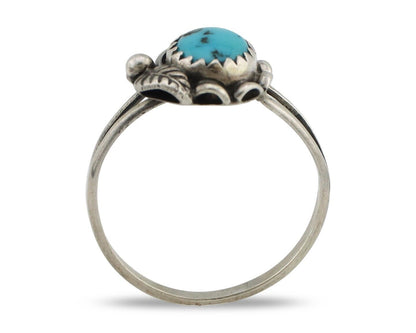 Navajo Ring 925 Silver Turquoise Artist Signed SkyStone Creations C.80's