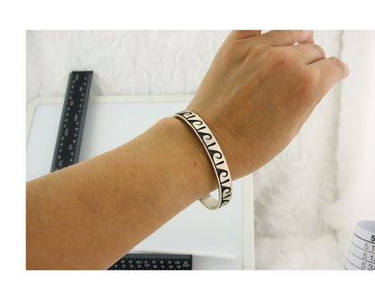 Vintage Hopi Bracelet 925 Silver Signed Linette Laiwakete Authentic Traditional