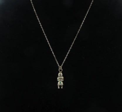 Navajo Necklace Sterling Silver Natural Blue Turquoise Vintage