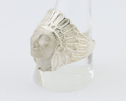 Indian Chief Ring 925 Sterling Silver SOLID CAST 925 STERLING SILVER Size 11