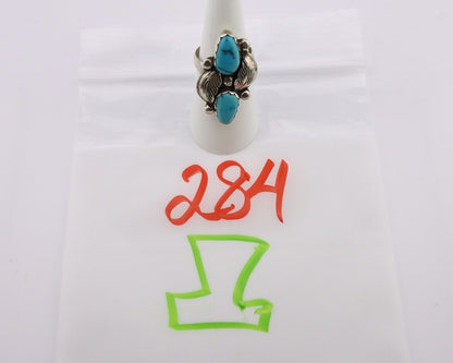 Zuni Ring 925 Silver Natural Blue Turquoise Signed Simplicio C.80's