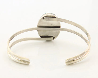 Navajo Cuff Bracelet Sterling Silver Turquoise Vintage Native Artist