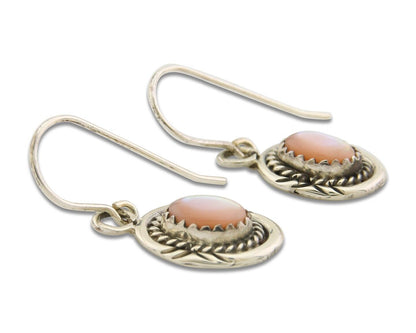 Navajo Earrings 925 Silver Handmade Natural Lapis Artist Signed B.J. Guerro C80s