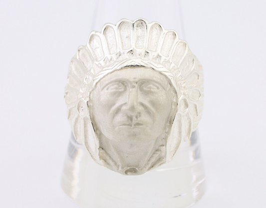 Indian Chief Ring 925 Sterling Silver SOLID CAST 925 STERLING SILVER Size 11.25