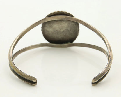 Navajo Cuff Bracelet Sterling Silver Vintage Turquoise Handmade Native Artist
