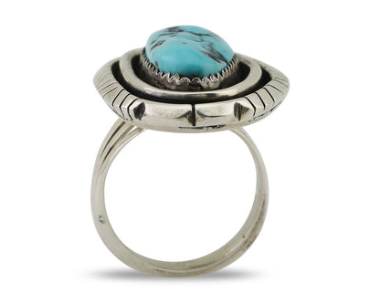 Navajo Ring 925 Silver Turquoise Native American Artist C.80's