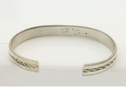 Vintage Navajo Bracelet 925 Silver Handmade Authentic Traditional Signed TAHE
