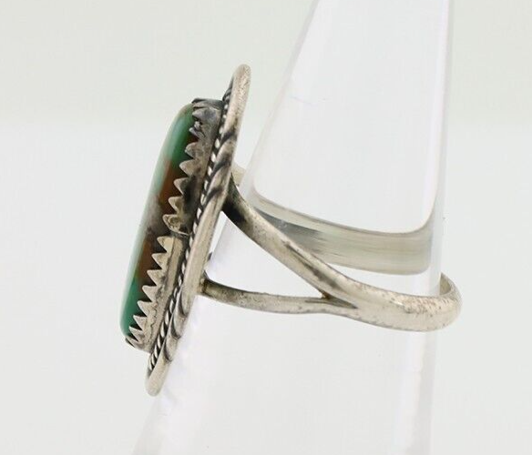 Navajo Ring 925 Silver Natural Turquoise Artist Signed M Begay C.80's