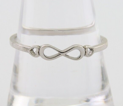 Infinity Heart Promise Ring 925 Solid Silver Size 9.75