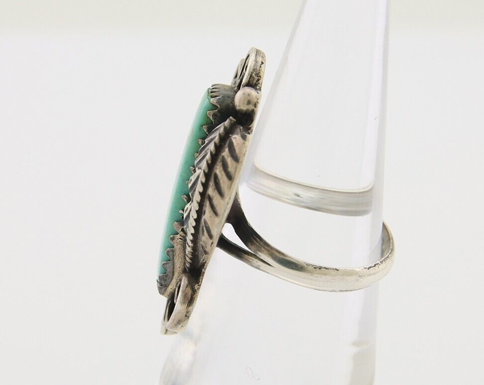 Navajo Handmade Ring 925 Silver Natural Turquoise Native Artist C.80's