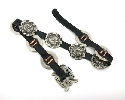 Navajo Concho Belt Sterling Silver Vintage Handmade 40in Long