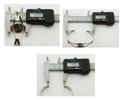 Navajo Bracelet 925 Silver Kingman Turquoise Native American Artist C.80's