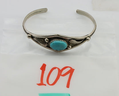 Navajo Handmade Bracelet 925 Silver Arizona Turquoise Native American C.80's