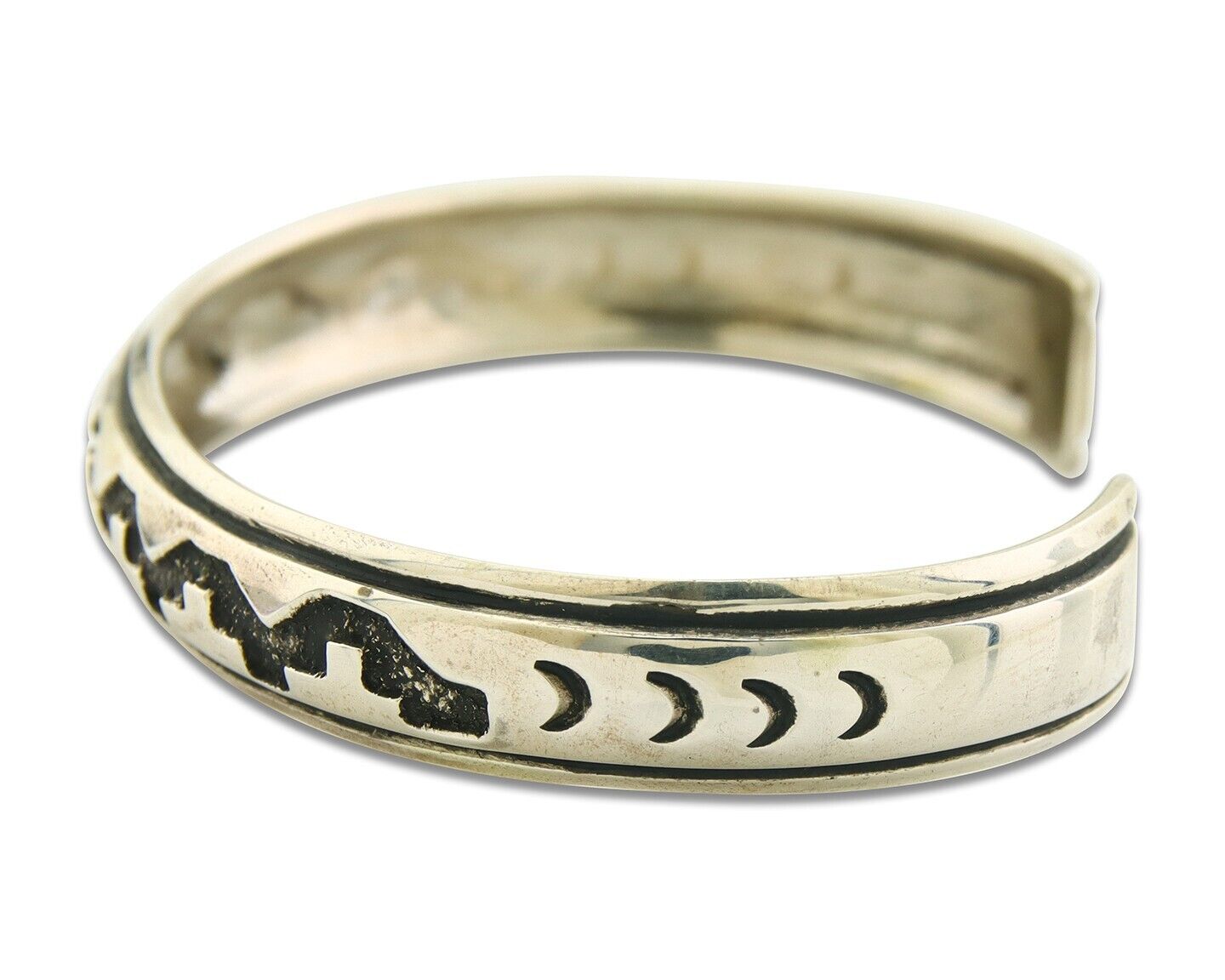 Navajo Bracelet 925 Silver Handmade Cuff Artist Signed Tommy Singer C.80's