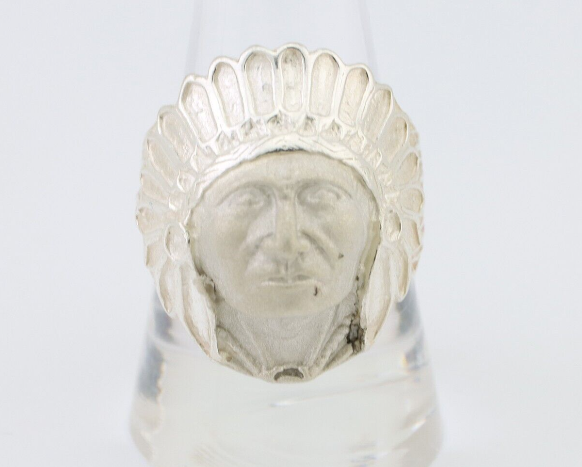 Indian Chief Ring 925 Sterling Silver SOLID CAST 925 STERLING SILVER Size 9.75