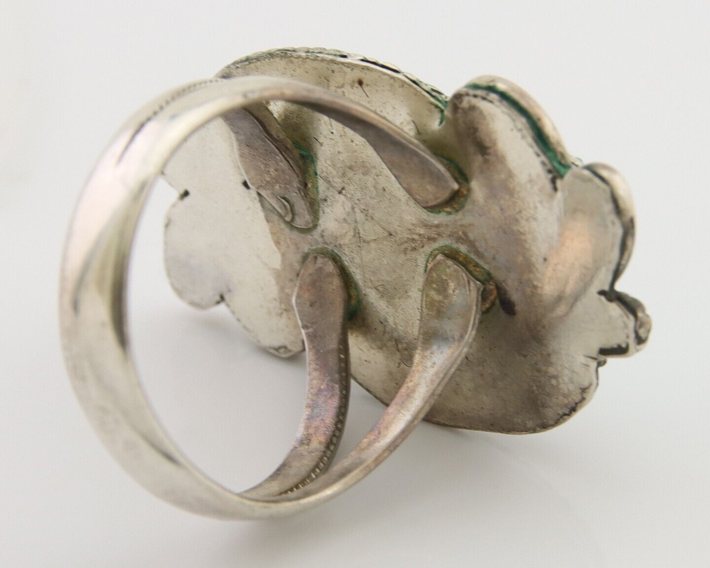 Navajo Handmade Ring 925 Silver Natural Turquoise Native Artist C.80's