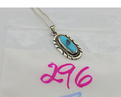 Navajo Necklace 925 Silver Blue Turquoise Artist Signed C Montoya C.80s