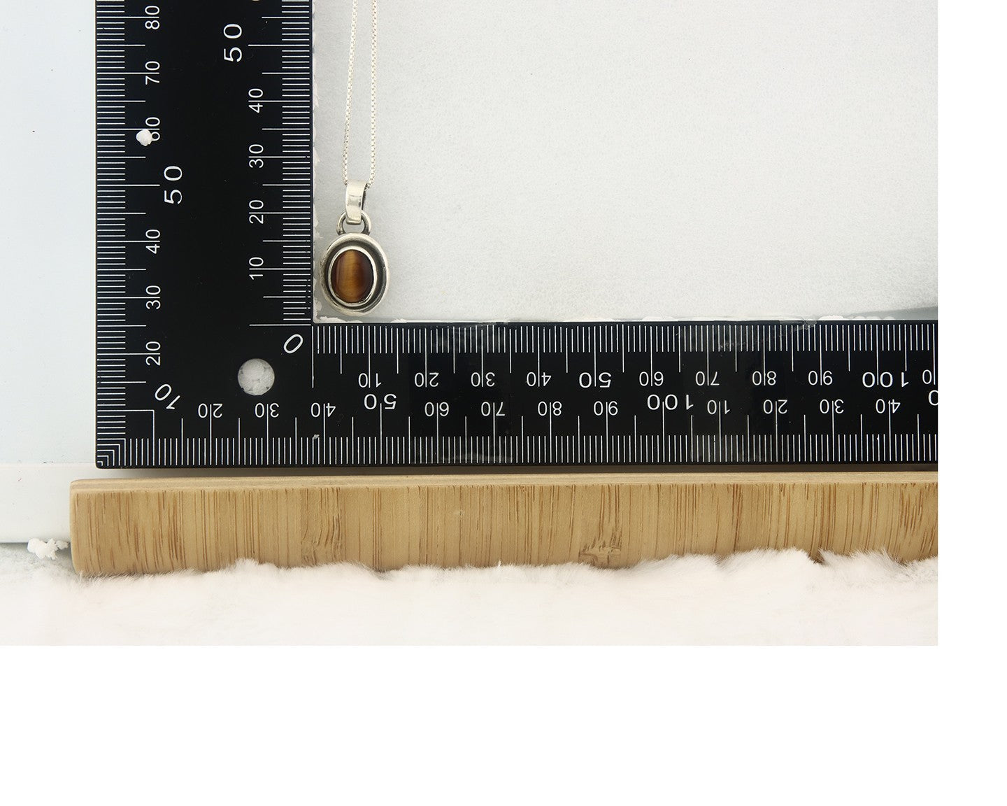 Navajo Sterling Silver Necklace Authentic Tiger Eye Sapphire Vintage Handmade