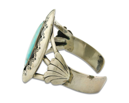 Vintage Navajo Bracelet 925 Silver Turquoise Traditional Handmade Authentic Sign