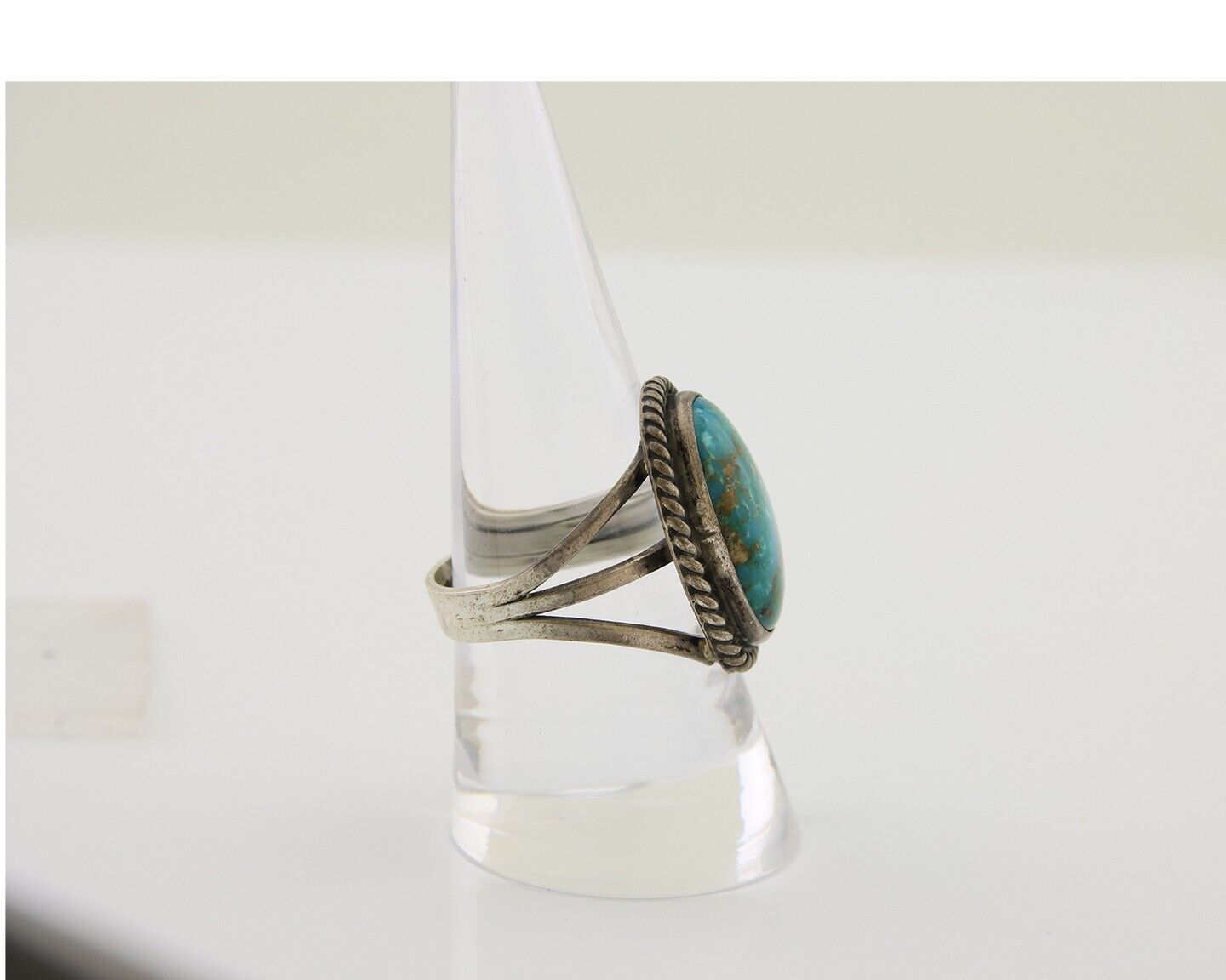 Navajo Handmade Ring 925 Silver Turquoise Native American Artist C.80's