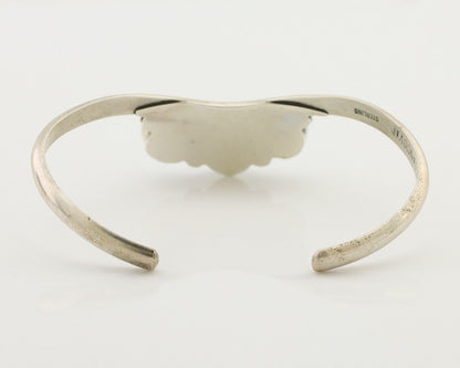 Navajo Bracelet 925 Silver Morenci Turquoise Artist Signed Frank Sandoval C.80's